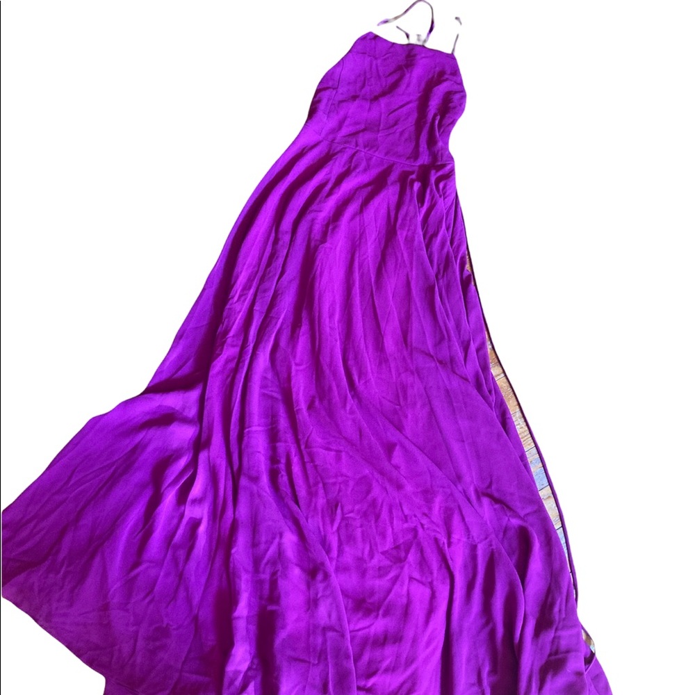 Lulus Large Magenta Corset Tie Formal Dress